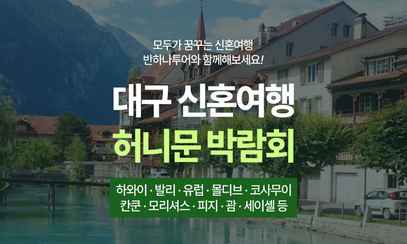 대구 반하나 허니문박람회 배너
